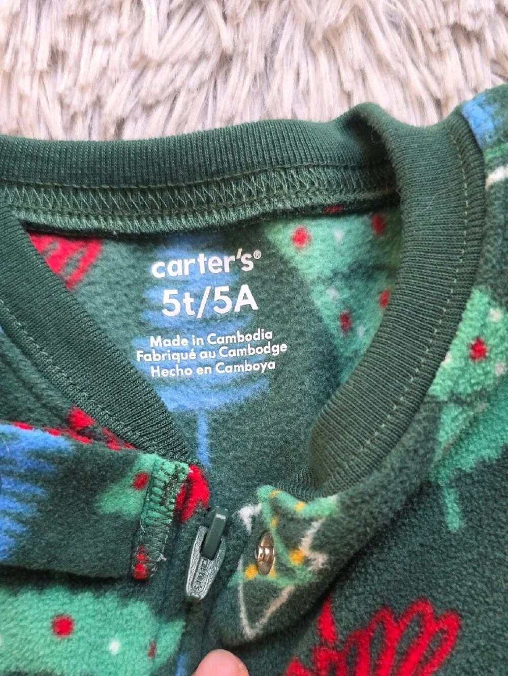 Carter's Red & White Holiday Plaid Footed Sleep Sack